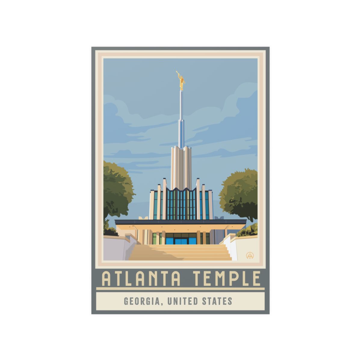 Atlanta Temple Travel Poster -Matte- 12"x18", and 24"x36" sizes