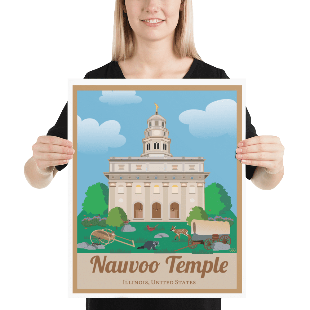Kids Nauvoo Temple Poster 16x20 -Matte finish