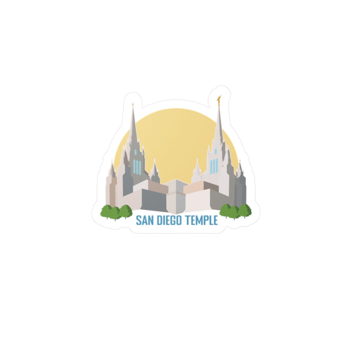 Stick-To-The-Path SAN DIEGO TEMPLE- Satin Sticker- THREE SIZES