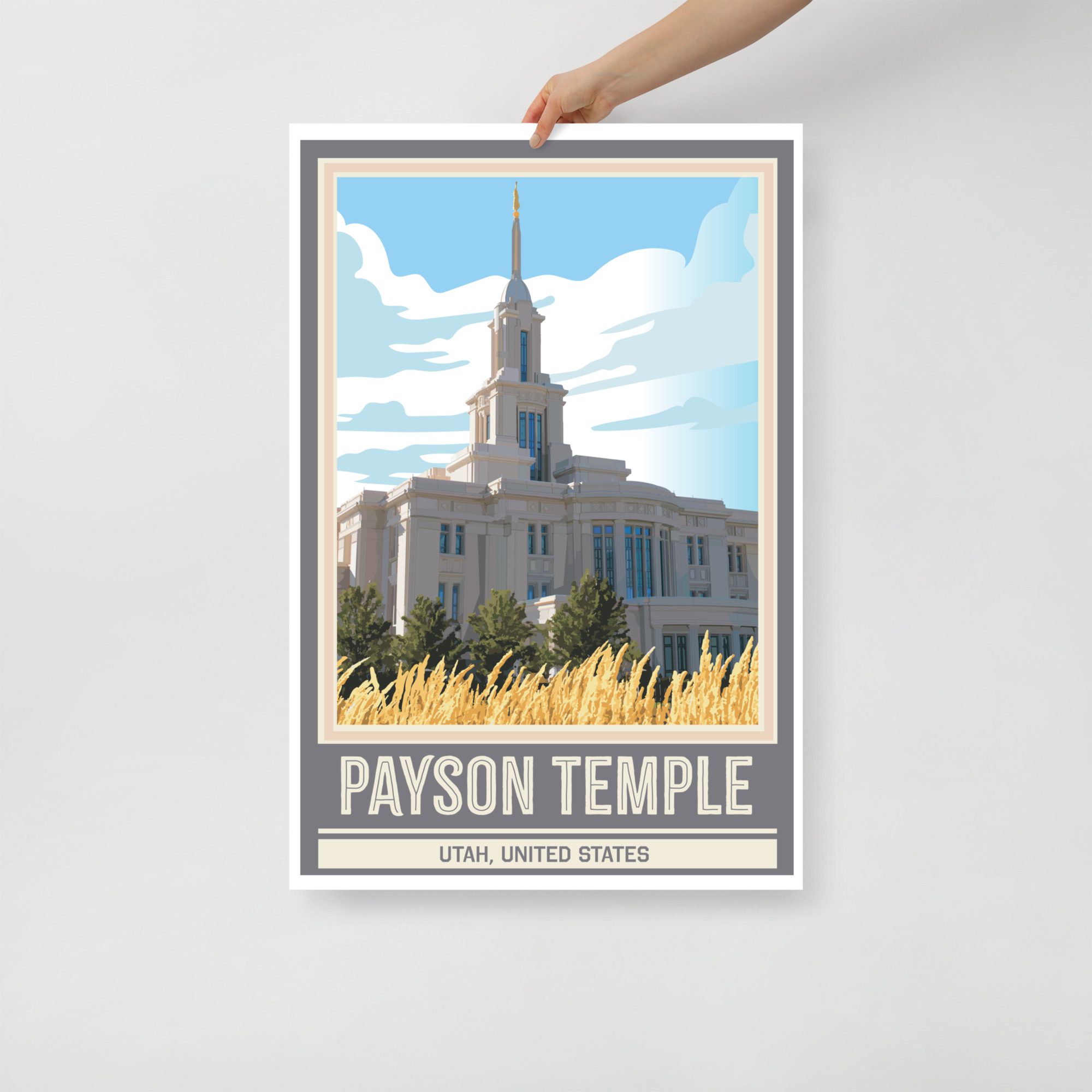 Temple Travel Posters- Payson Temple- 12"x18"