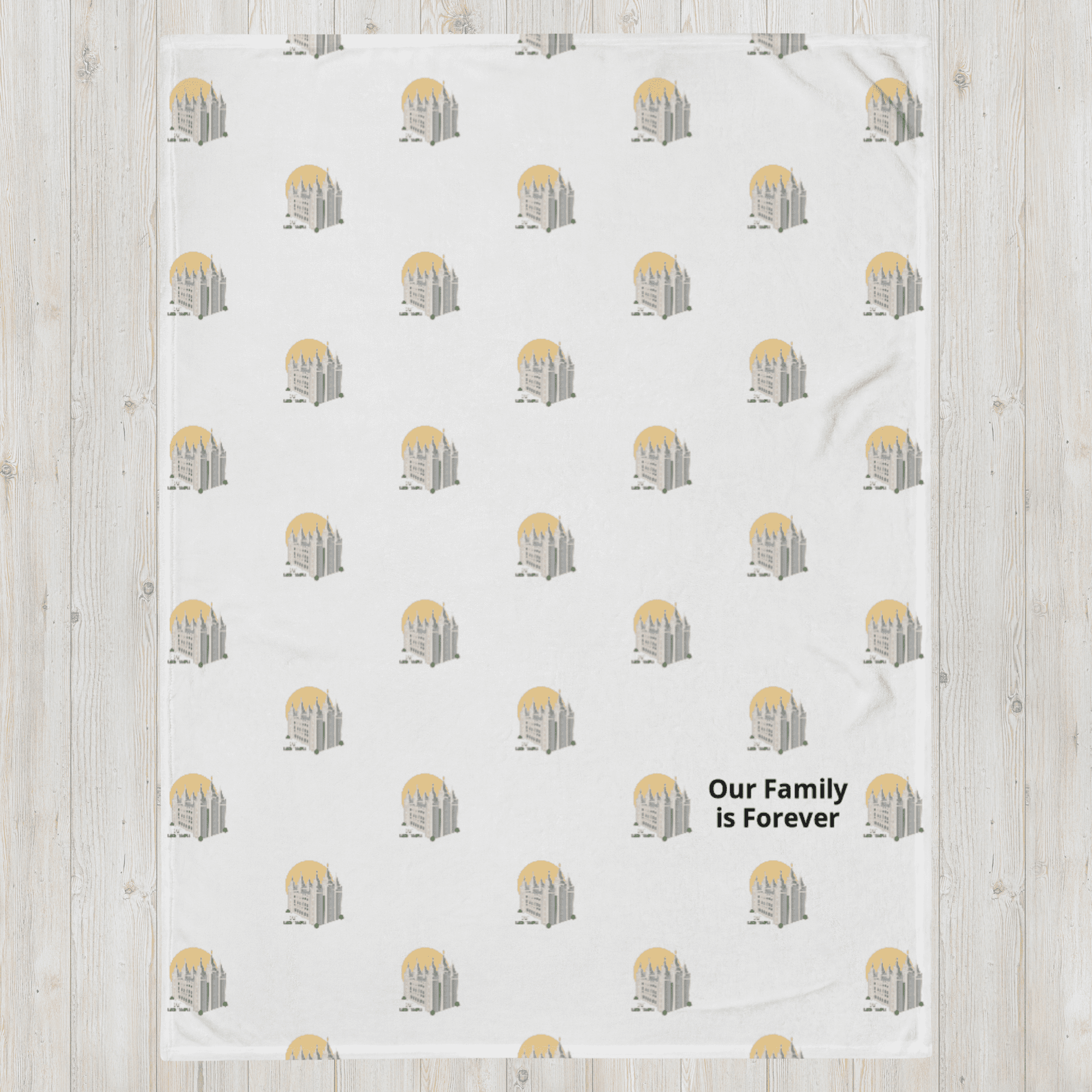 Our Family is Forever- SALT LAKE TEMPLE- silk to touch blanket