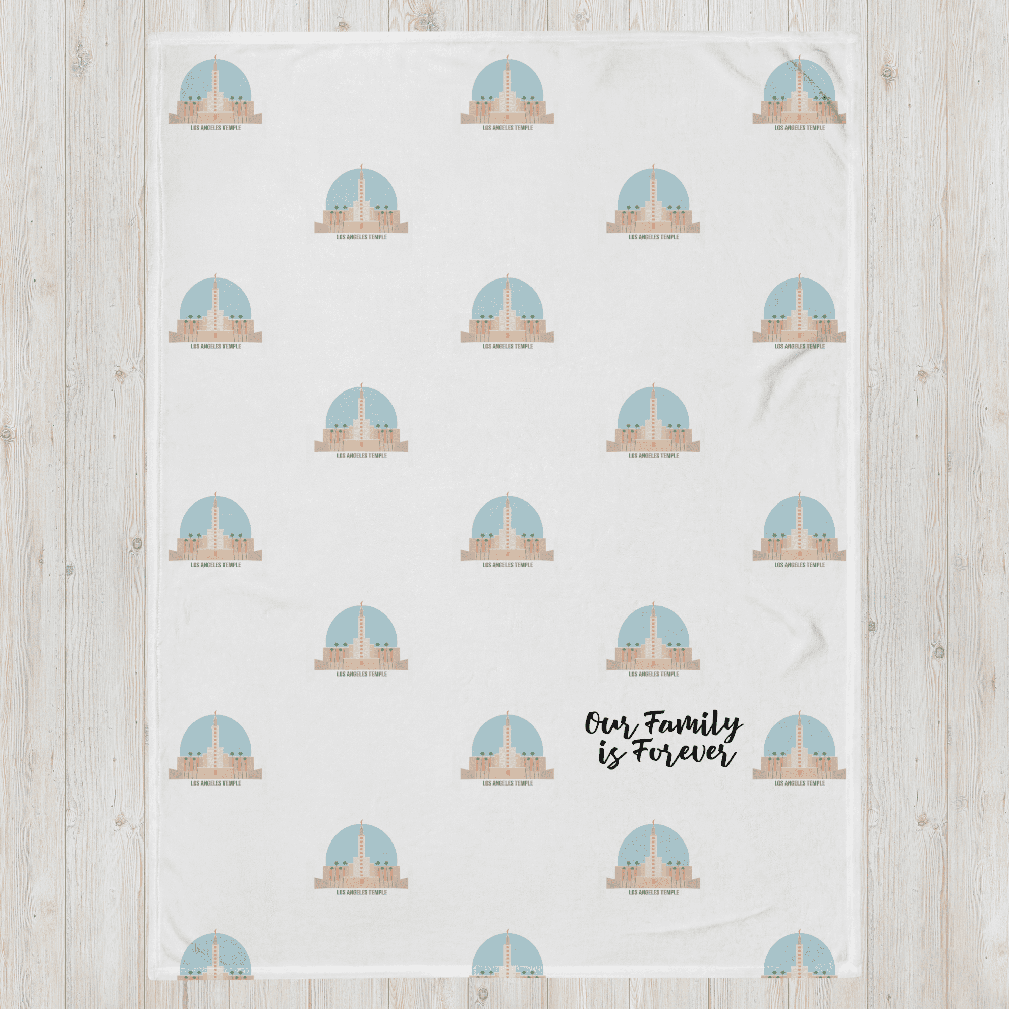 LOS ANGELES TEMPLE-Silk to Touch Throw Blanket- 60"x80"