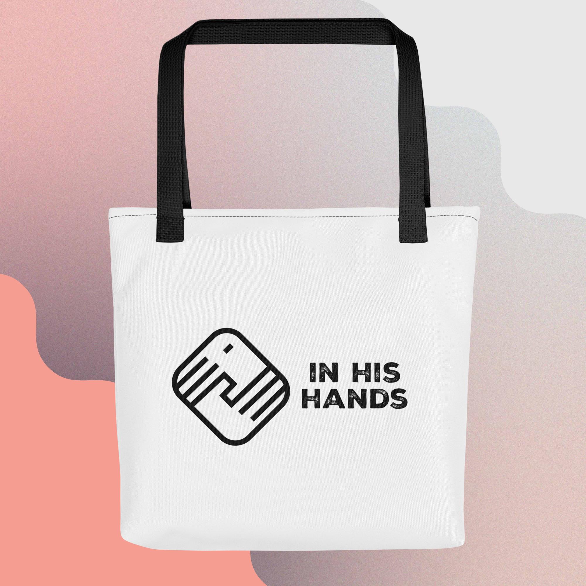 In His Hands- Inspiratrional Tote bag