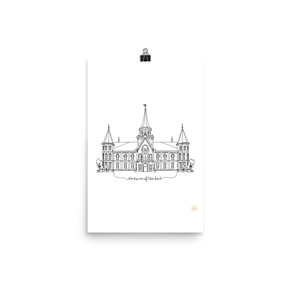 EternaL_Line Art- Provo City Center Temple- Matte Poster