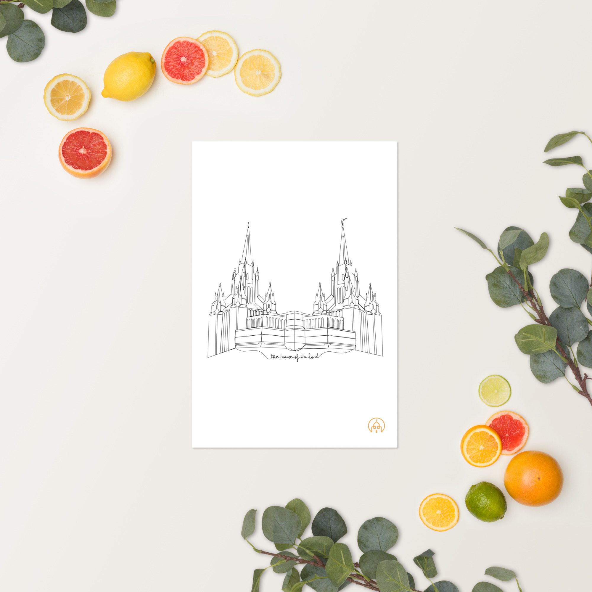 Eternal_Line Art San Diego Temple- Matte Poster- 12"x18", 24"x36"
