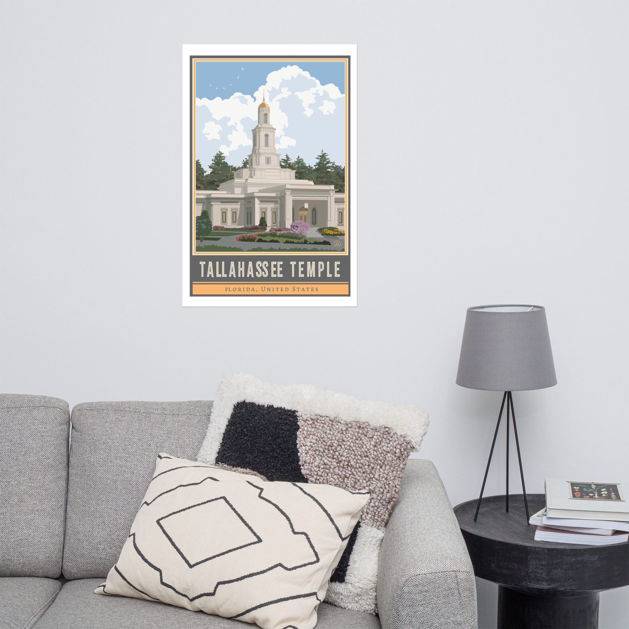 Tallahassee Temple Travel Poster- 12"x18", 24"x36"