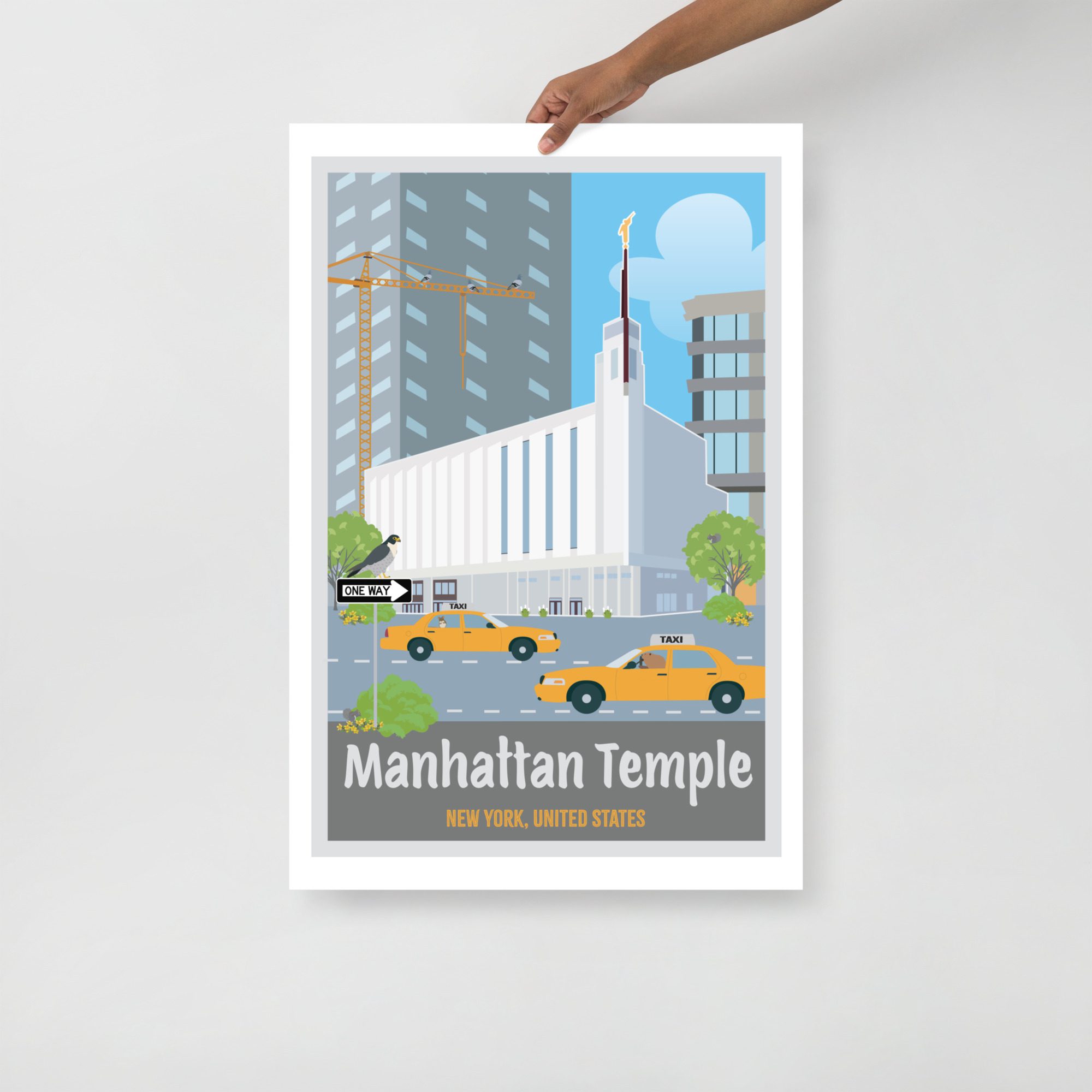 KIDS Manhattan Temple Poster- 12"x18", 24"x36"