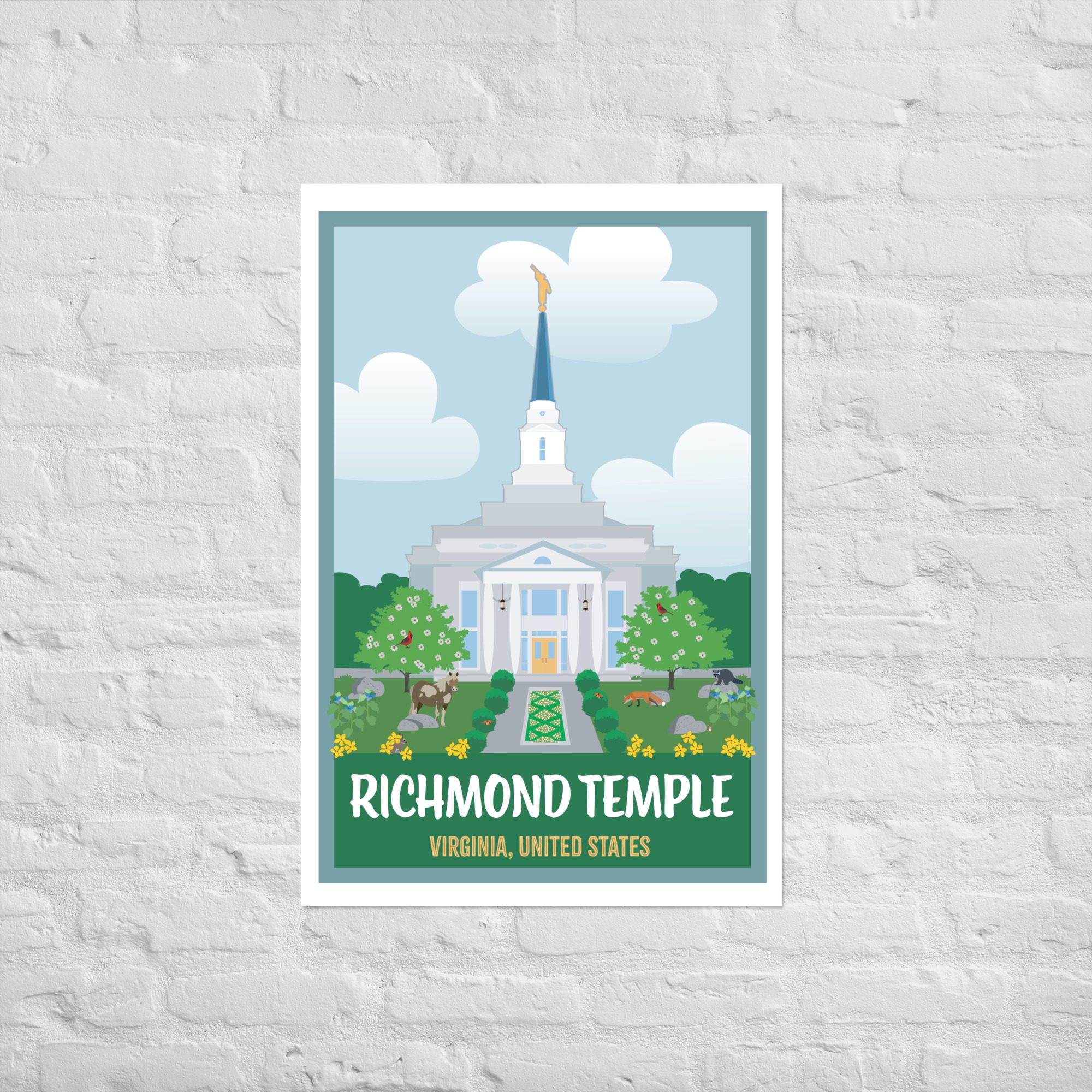 Kids Richmond Temple Travel Poster