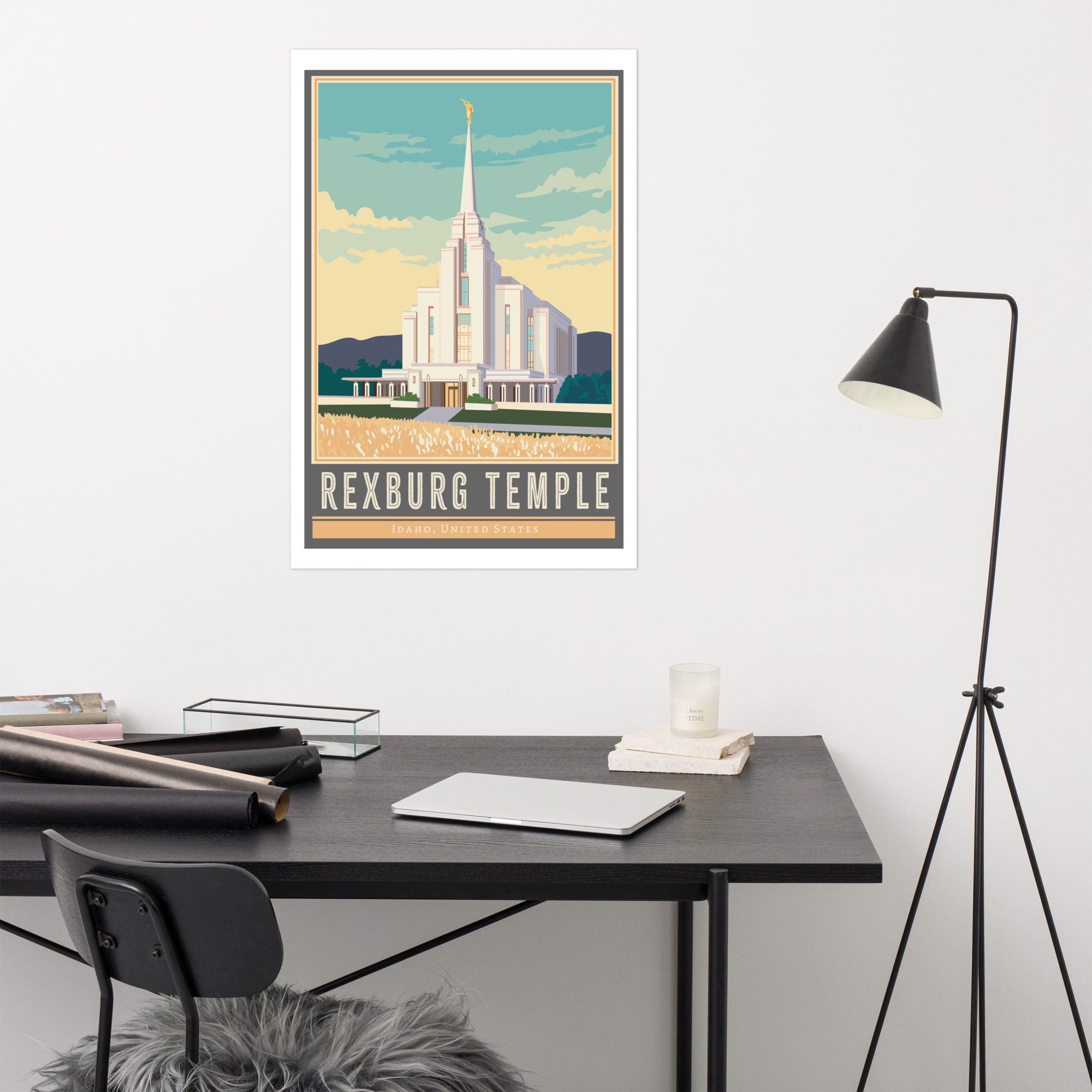 Rexburg Temple Travel Poster- 12"x18", 24"x36"