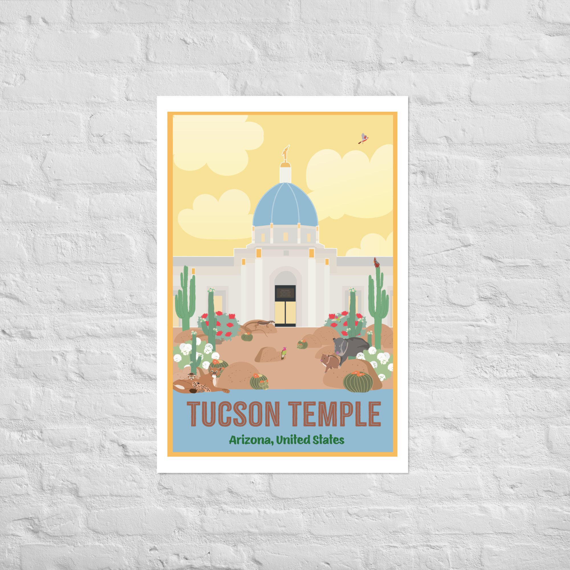 Kids Tucson Temple Travel Poster