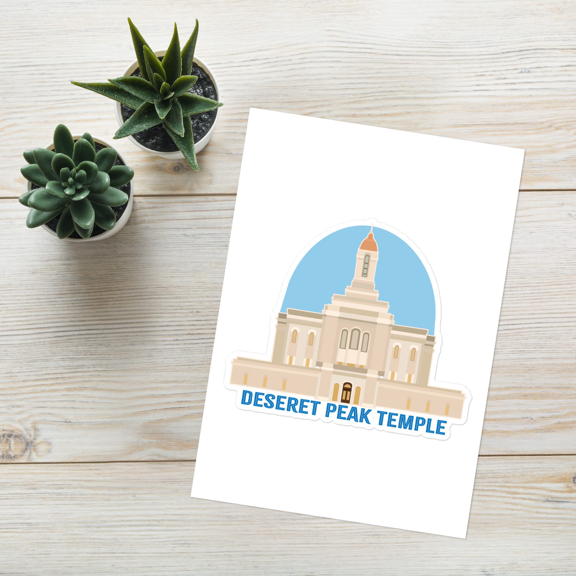Deseret Peak Temple-Sticker sheet- 5"x8"