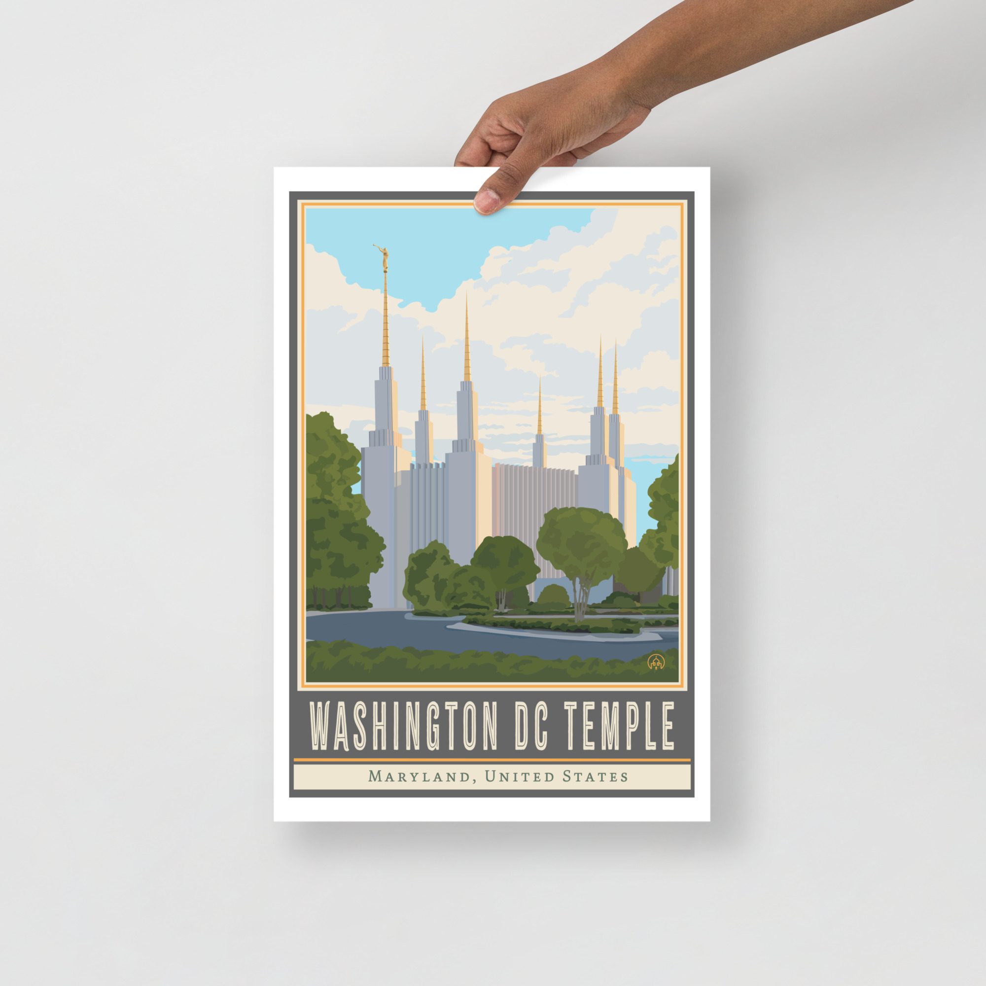 Washington D.C. Temple Travel Poster- 12"x18", 24"x36"
