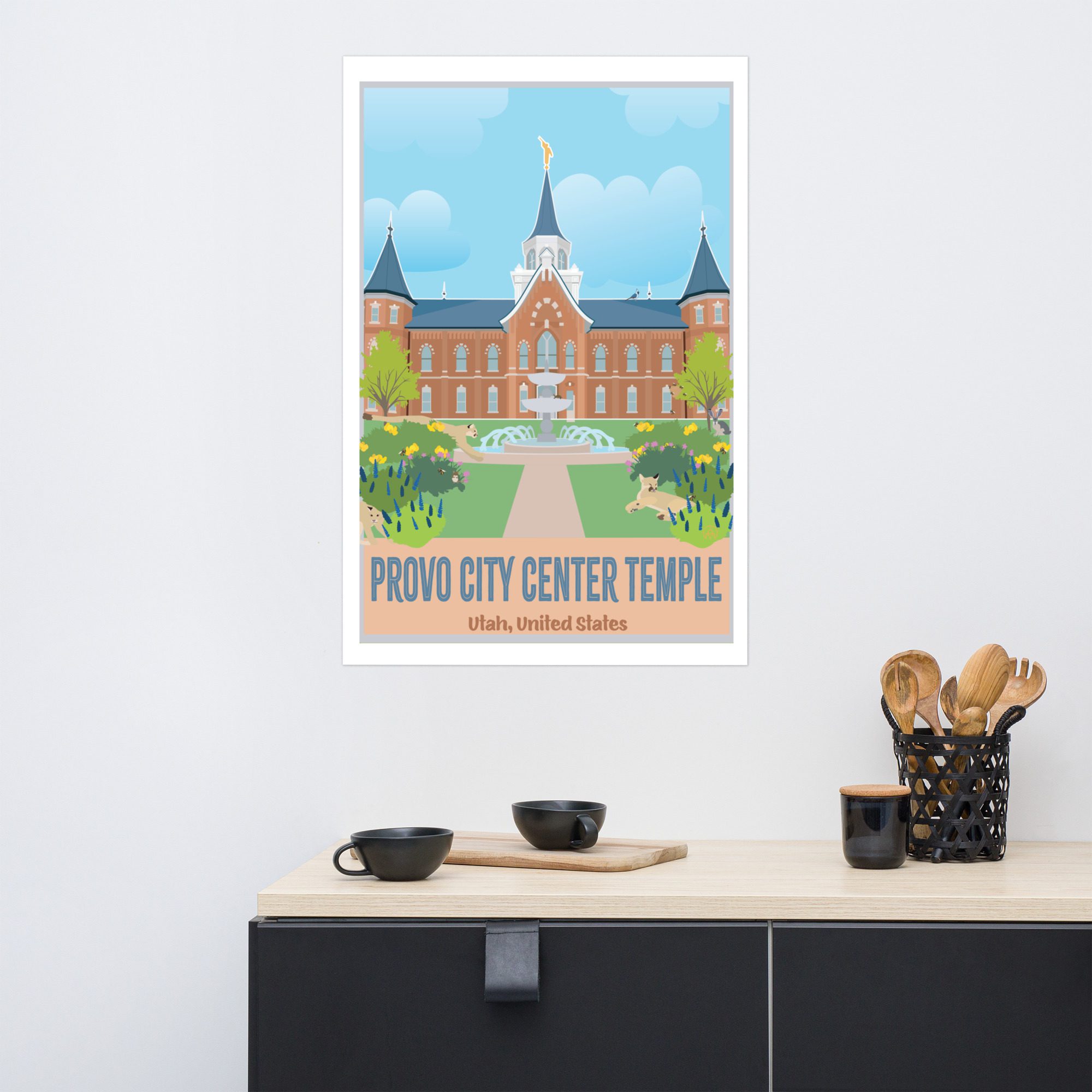 Kids Provo Ctiy Center Temple Poster- 12"x18", 24"x36"
