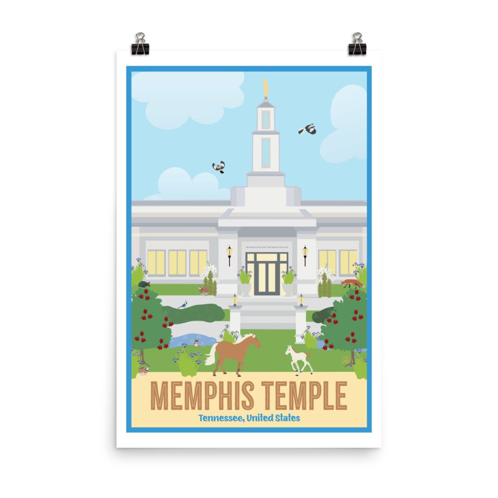 Kids Memphis Temple Poster- 5"x7", 12"x18", 24"x36"