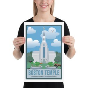 KIDS Boston Temple Poster- 12"x18", 24"x36"