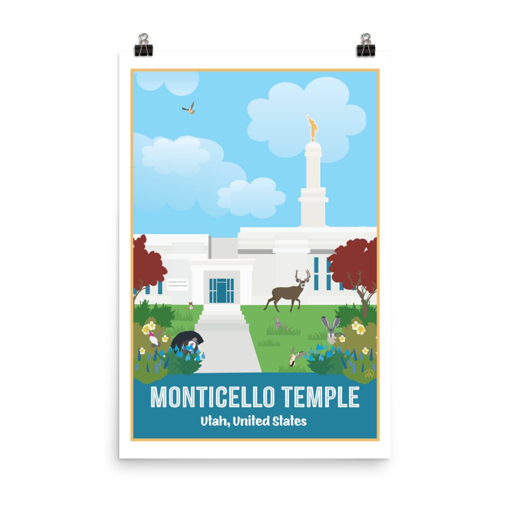 KIDS MONTICELLO Temple Poster- 12"x18", 24"x36"