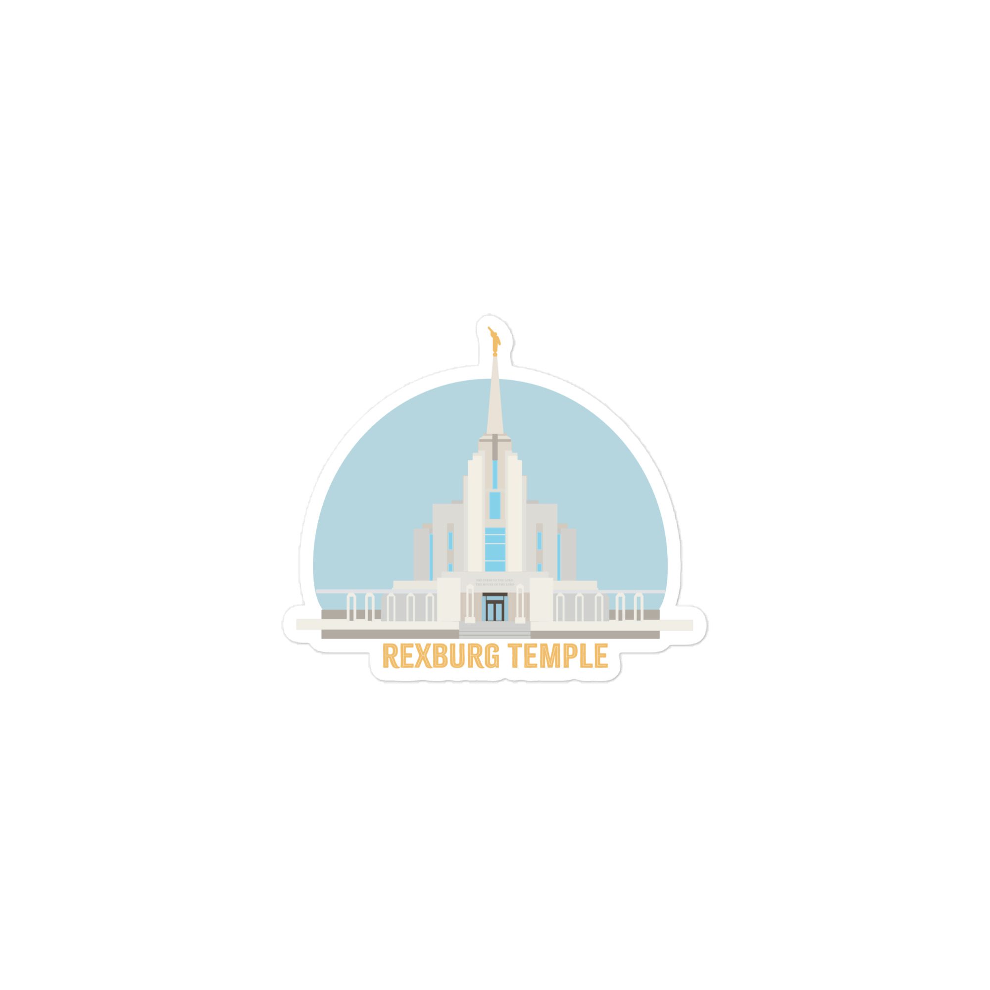 REXBURG TEMPLE- Kiss-cut vinyl decals- four sizes options