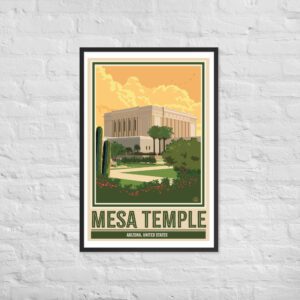 Mesa Temple Framed Poster 12"x18", 24"x36", 3 frame color options