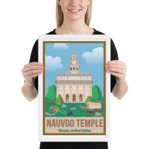 KIDS NAUVOO TEMPLE- Framed Poster- 2 frame color options 2 size options