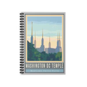 Washington D.C Travel Poster Journal- Ruled Line Spiral Notebook