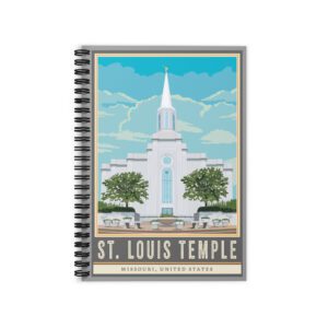 St. Louis Temple Poster- Ruled Line Spiral Notebook