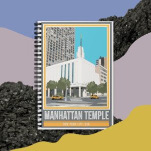 Manhattan Temple- Ruled Line Spiral Notebook