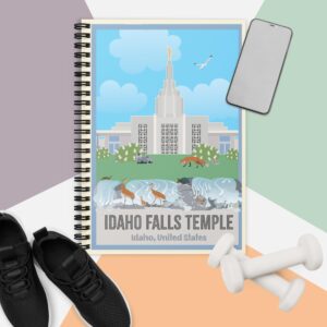 Kids Idaho Falls Temple- Ruled Line Spiral Notebook