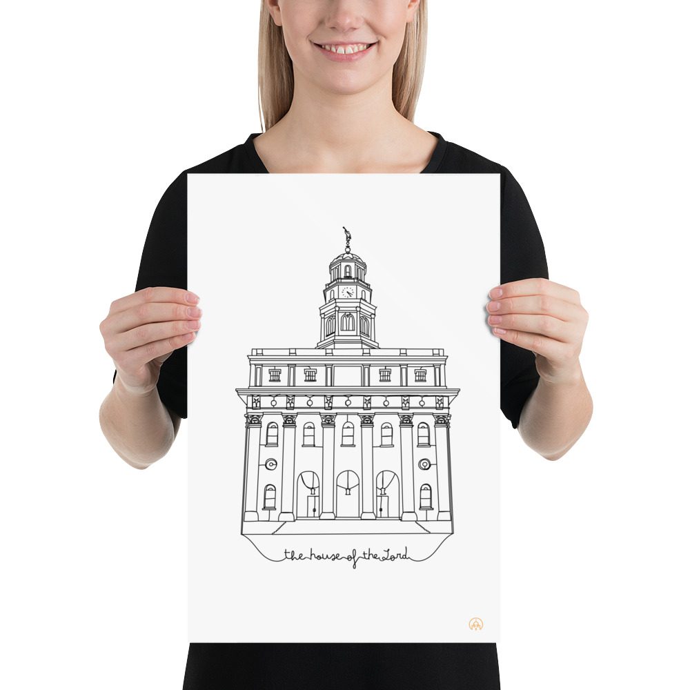 Nauvoo Temple- EternaL_Line Art Poster