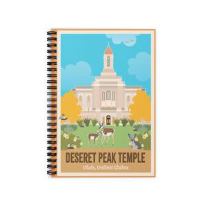 KIDS Deseret Peak Temple- Ruled Line Spiral Notebook