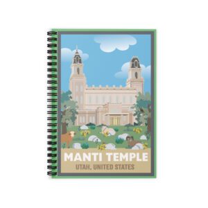 KIDS Manti Temple- Ruled Line Spiral Notebook