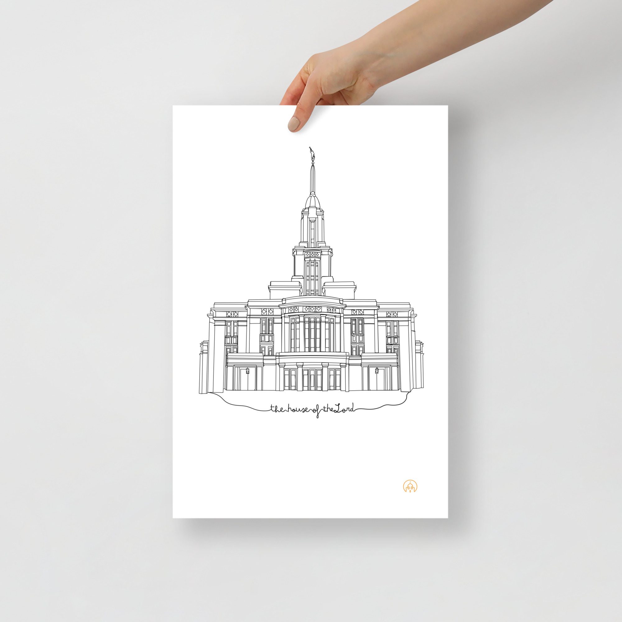 PAYSON TEMPLE- ETERNAL_LINE Art Poster- 12"x18", 24"x36"
