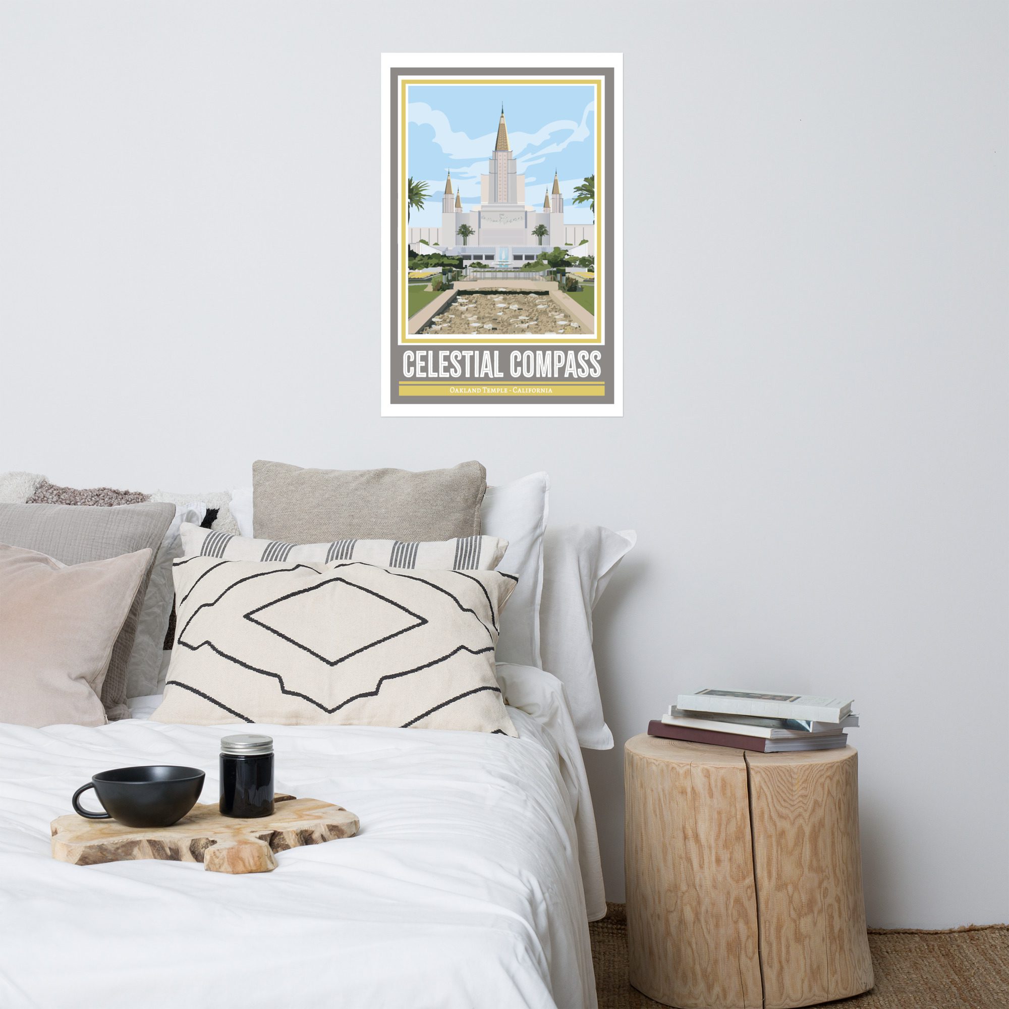 CELESTIAL COMPASS Oakland Temple Art- 12"x18", 24"x36"