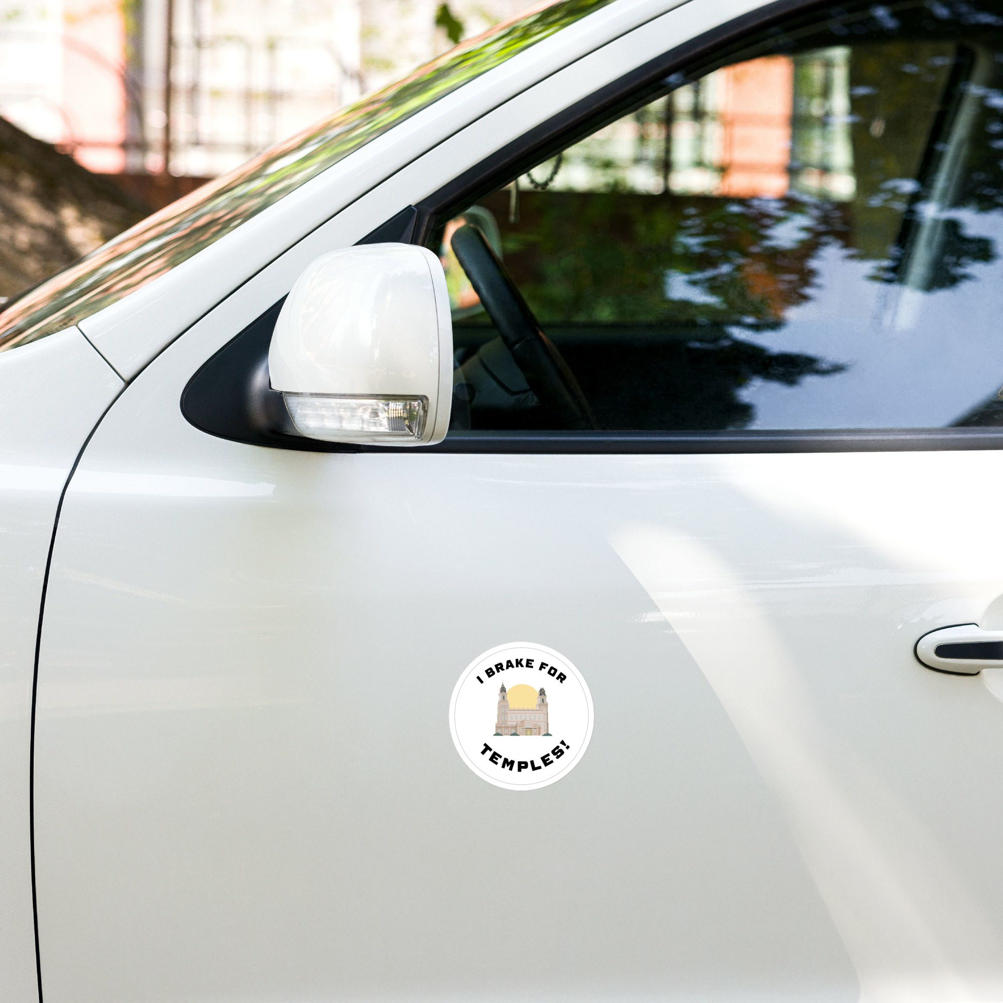 I BRAKE FOR TEMPLES- MANTI Kiss-cut vinyl decals