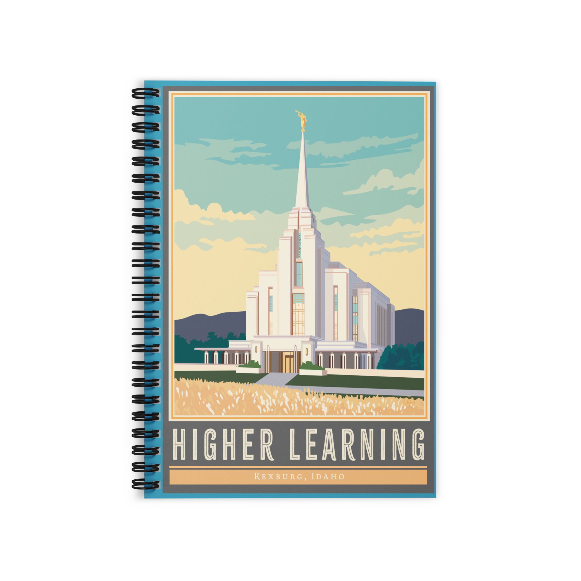 HIGHER LEARNING- REXBURG TEMPLE- Ruled Line Spiral Notebook