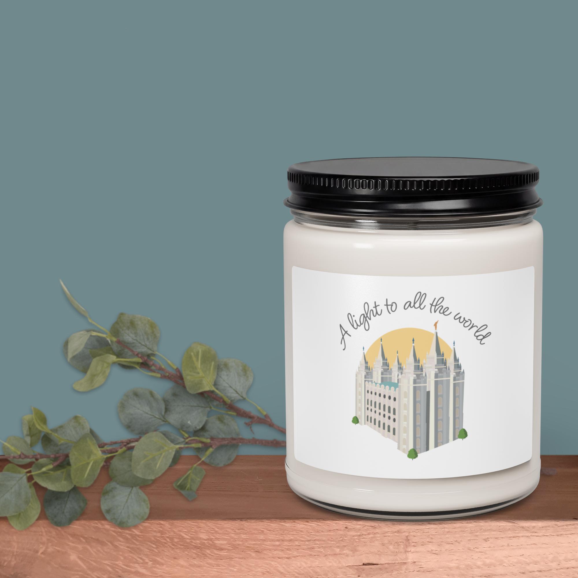 SALT LAKE CITY TEMPLE- LIGHT TO THE WORLD-Scented soy candle