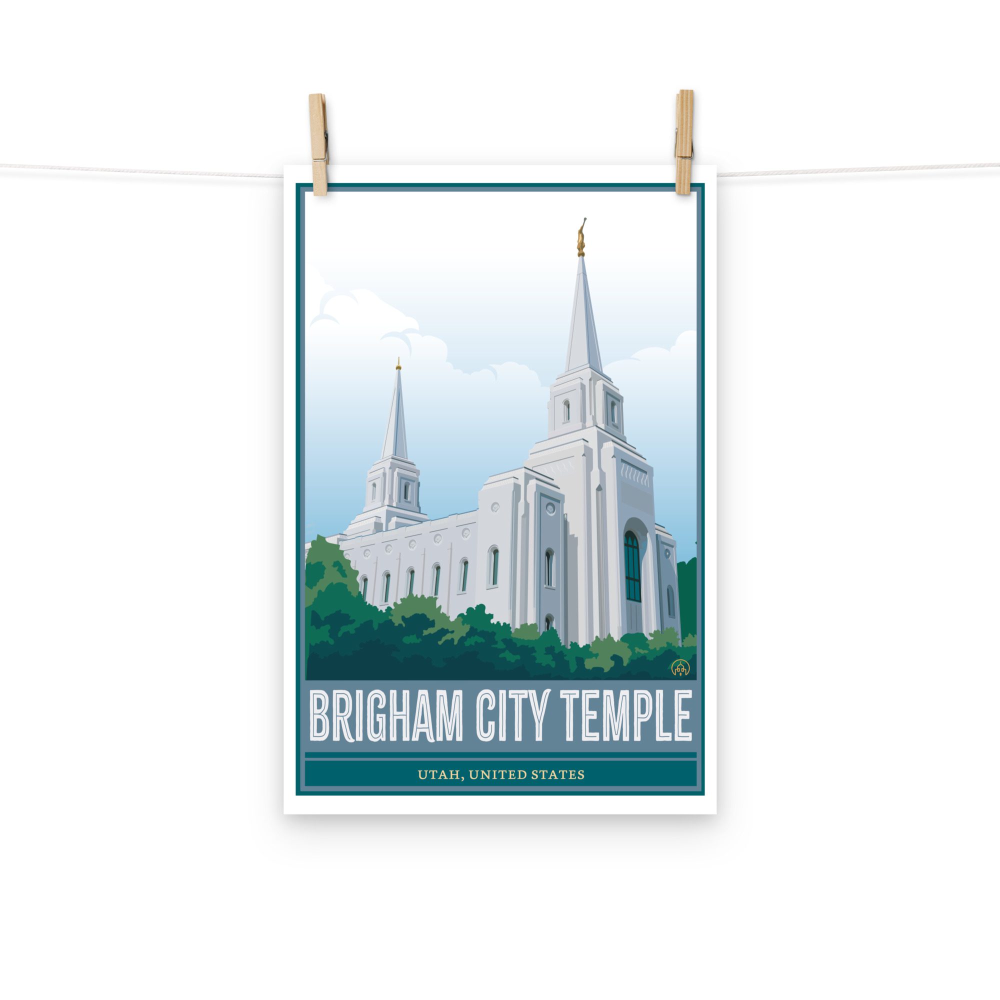 Brigham City Temple Print- 12"x18". 24"x36"