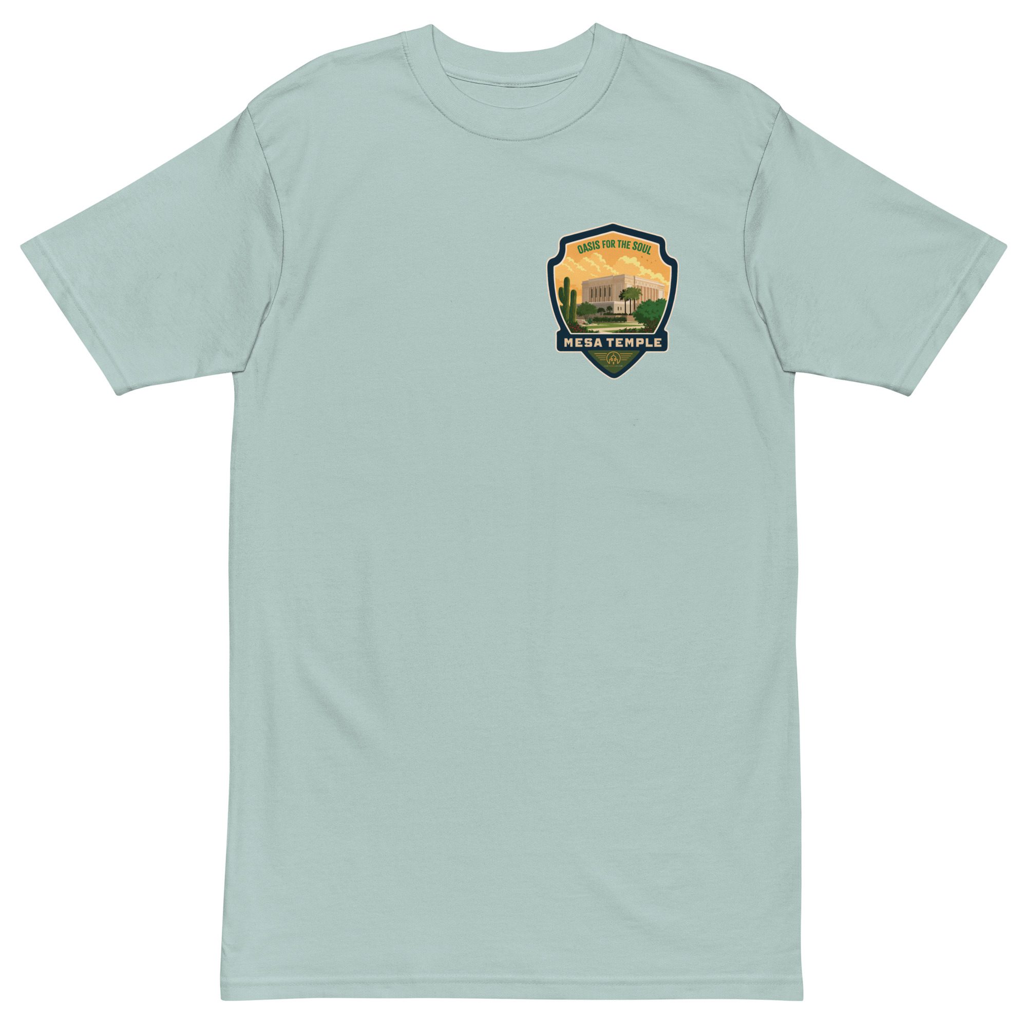 MESA TEMPLE- OASIS FOR THE SOUL- premium heavyweight tee 3 COLORS