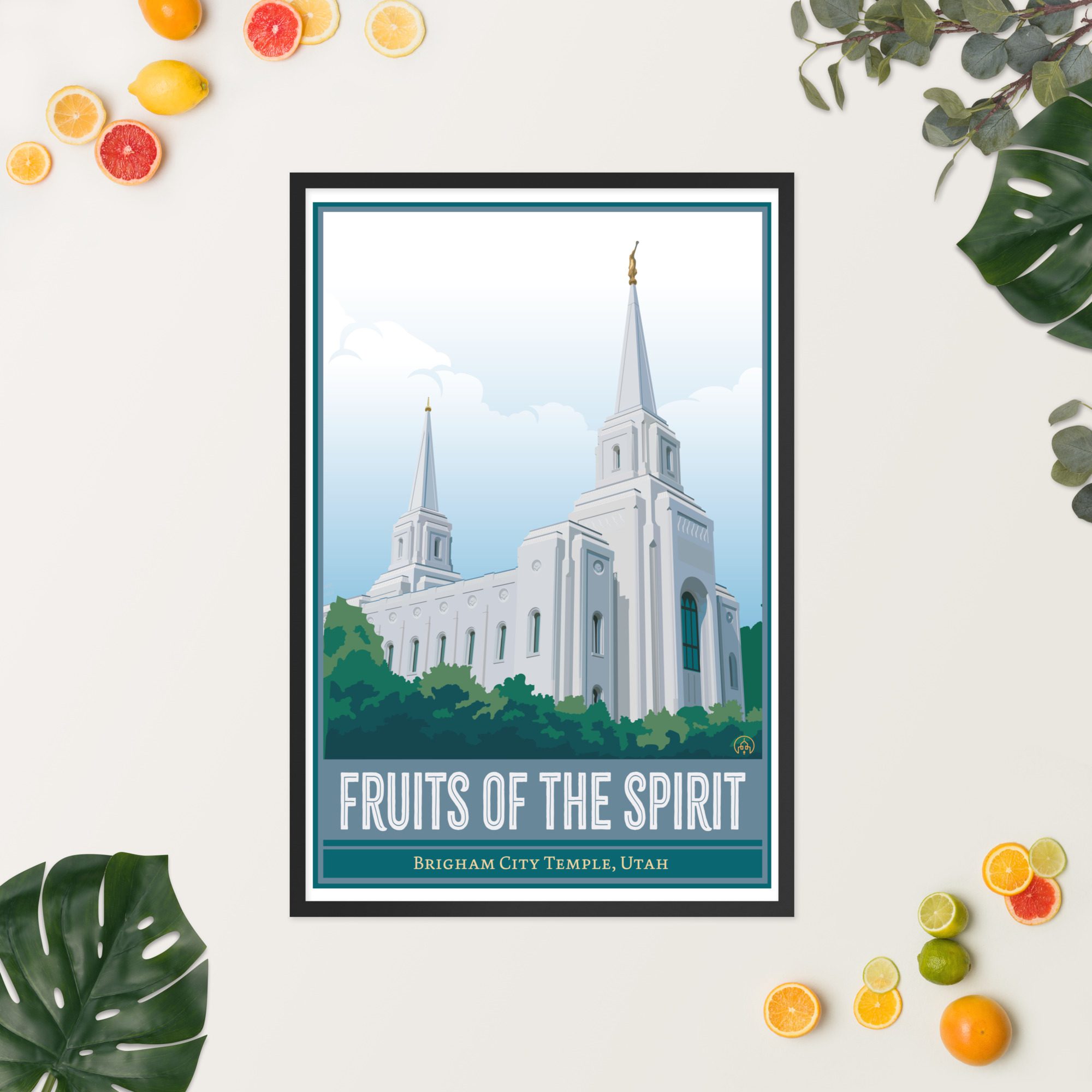 Brigham City Temple- Framed Print- 12"x18", 24"x36"