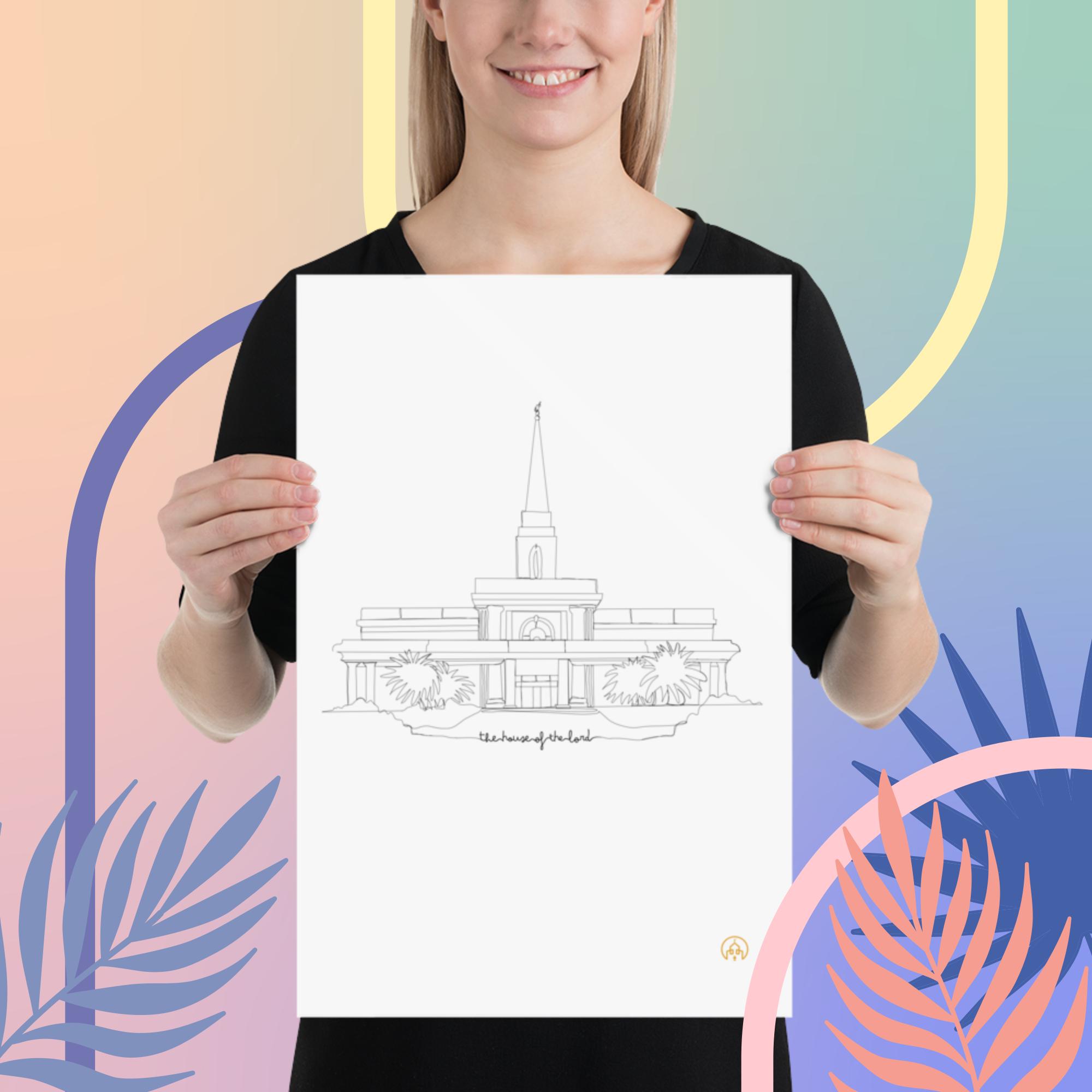 ORLANDO TEMPLE- EternaL_Line Art Print- 12"x18", 24"x36"