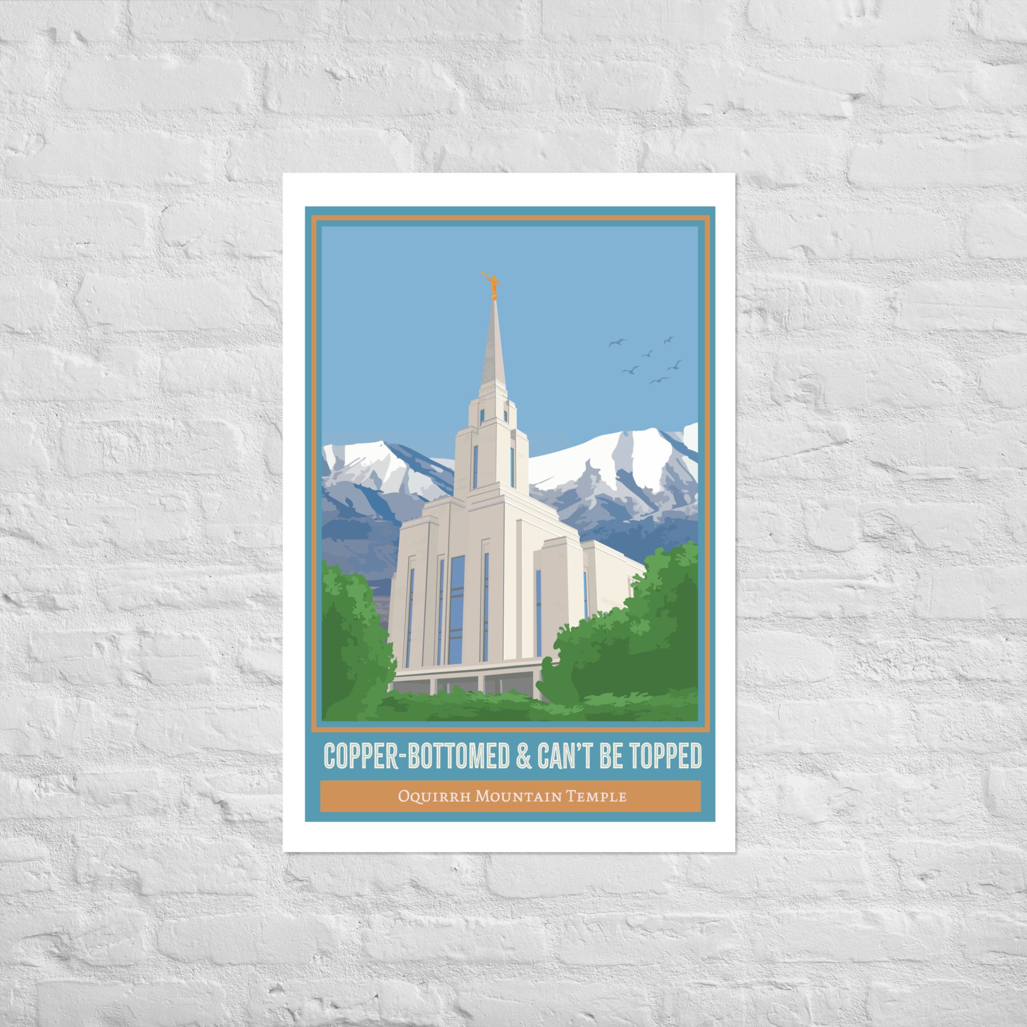 OQUIRRH MOUNTAIN TEMPLE ARTWORK- 12"x18", 24"x36"