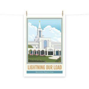BOUNTIFUL TEMPLE artwork- LIGHTNING OUR LOAD 12"x18", 24"x36"
