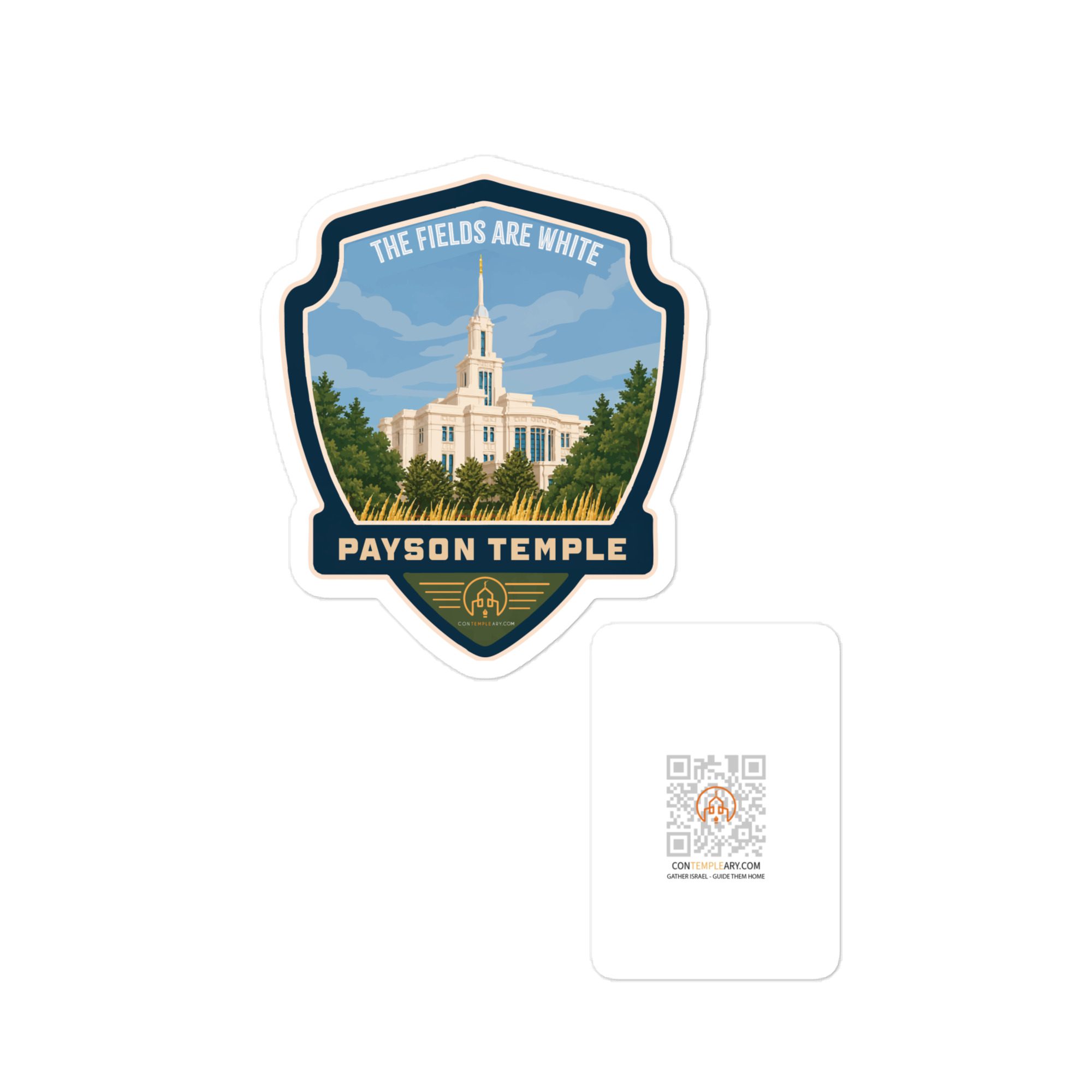 Payson Temple Badge- Kiss-cut vinyl decal- one size