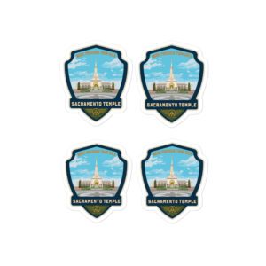 Sacramento Temple Badge- Kiss-cut vinyl decals