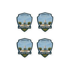 Atlanta Temple Badge: Kiss-cut vinyl decals
