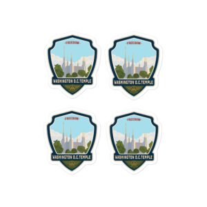 Washington D.C. Temple Badge- Kiss-cut vinyl decals