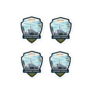 Chicago Temple- Kiss-cut vinyl decals