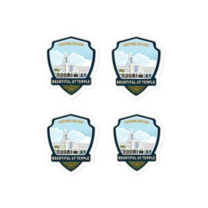Bountiful Utah Temple Badge- Kiss-cut vinyl decals