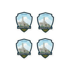Indianapolis Temple Badge: Kiss-cut vinyl decals